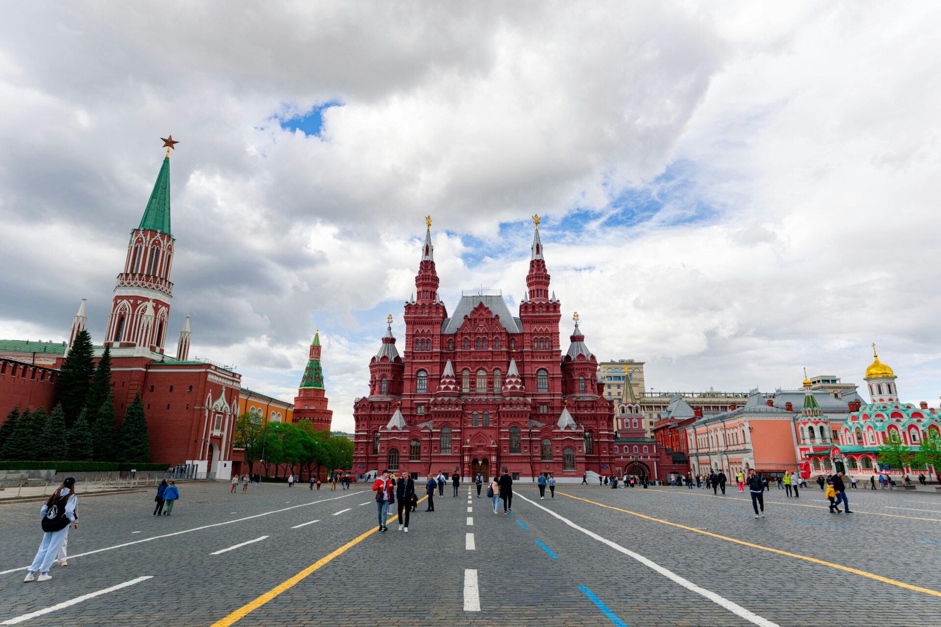 Moscow Kremlin Wide Angle View, Russia