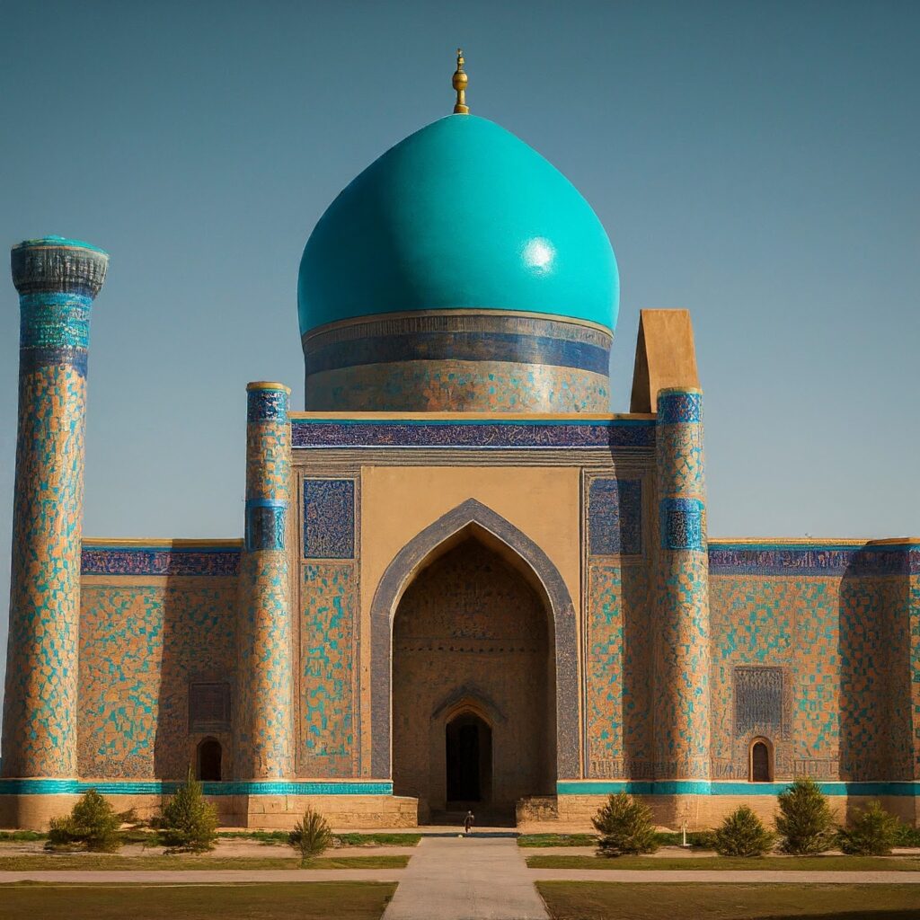 The Mausoleum of Khoja Ahmed Yasawi in Turkistan, Kazakhstan.