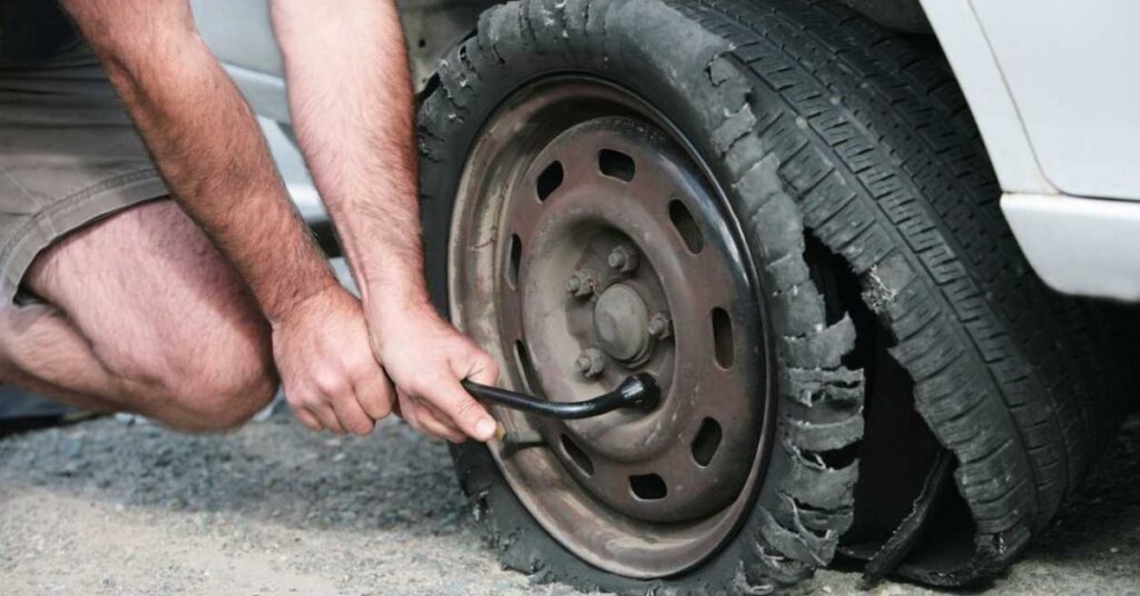 if you have a tire blowout